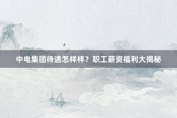 中电集团待遇怎样样？职工薪资福利大揭秘